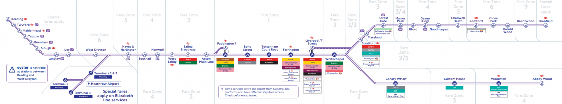 Stasjoner for Elizabeth Line.
