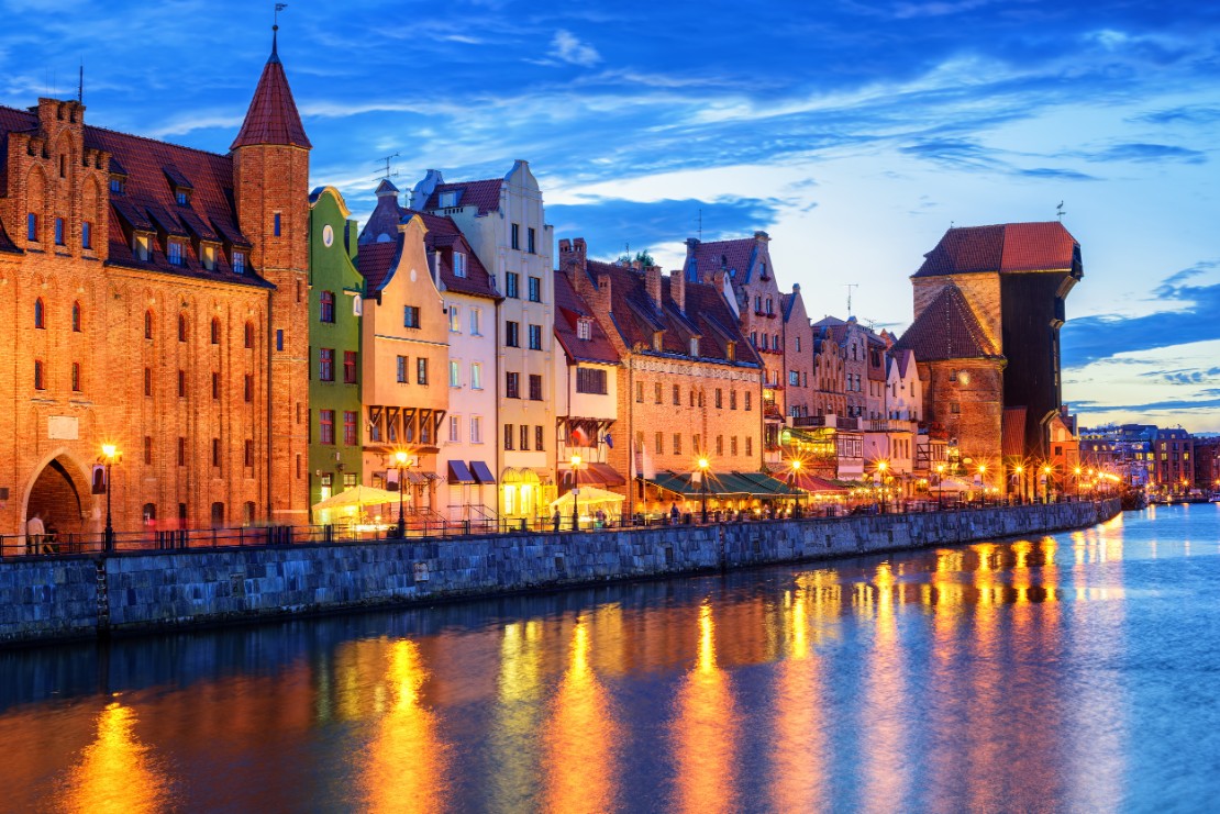 Elven Wisła som går gjennom Gdansk.